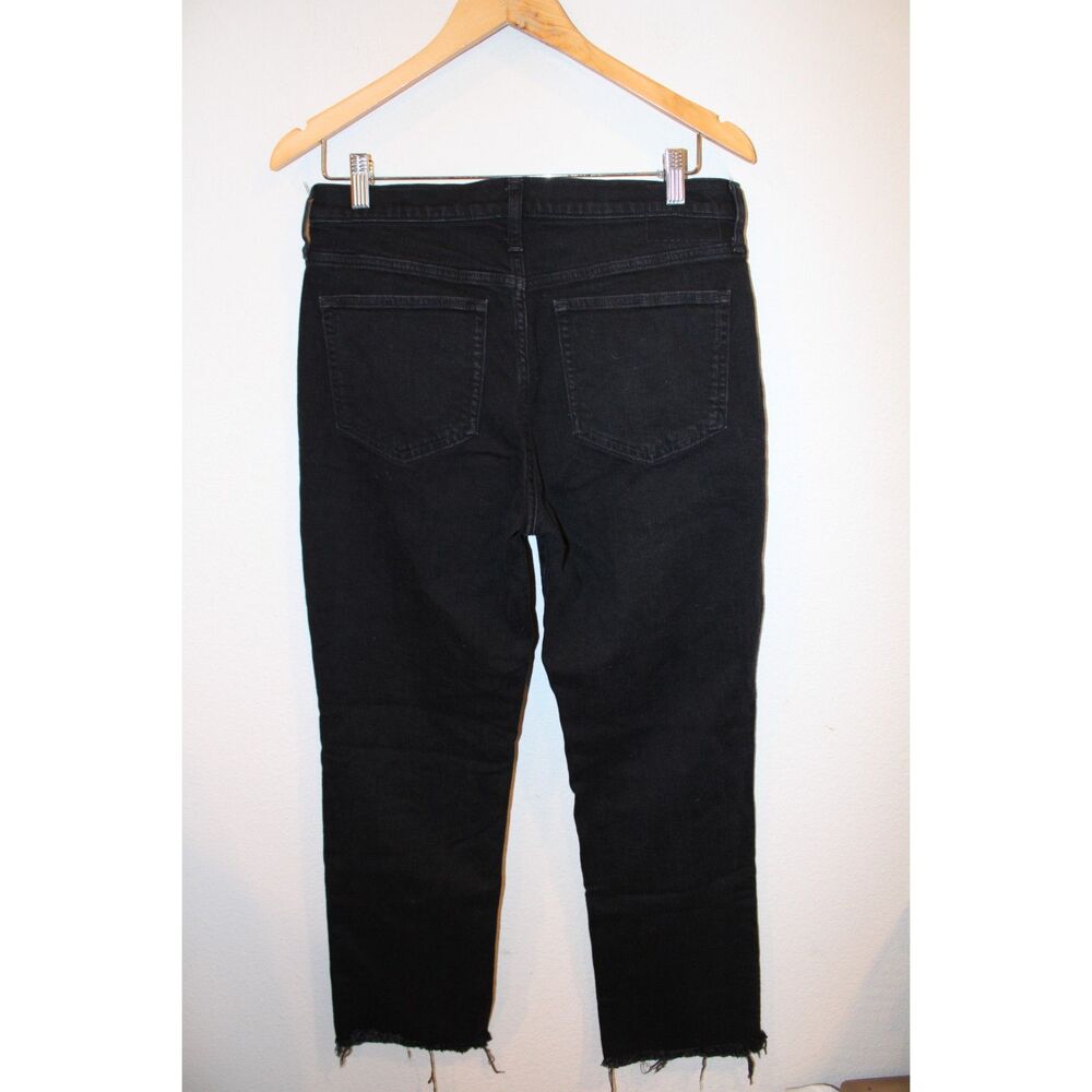 J. Crew 96 straight leg raw hem black jeans size 29 remake - Picture 3 of 9